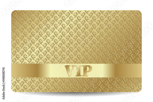 Luxury gold card with vintage background