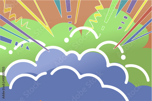 Attractive abstract background, in cartoon style