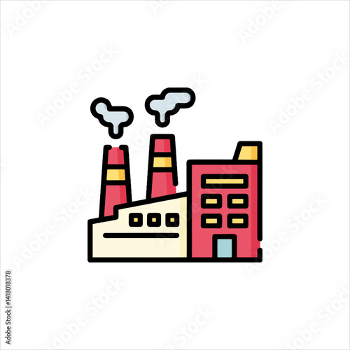 factory icon vector illustration