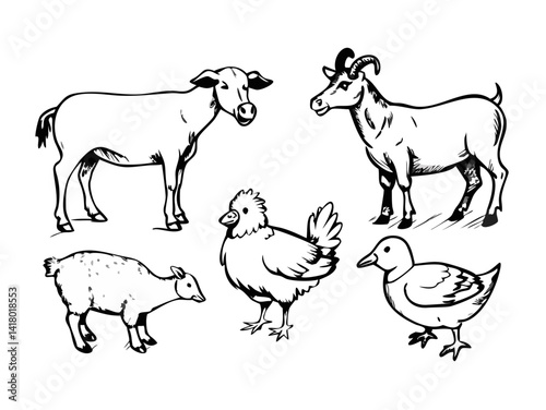 A set of animals background