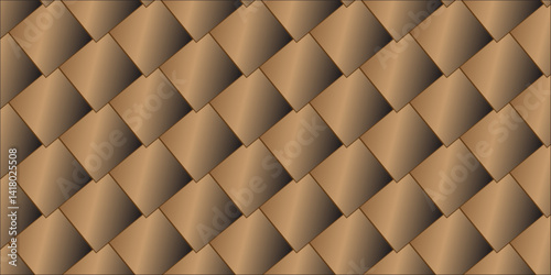 Brown leather texture with vintage pattern design for upholstery and background use
