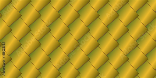 Stylish vintage yellow leather texture with buttoned square pattern for luxury interior design