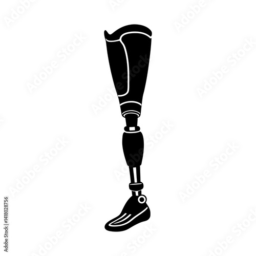 Prosthetic Limb silhouette vector