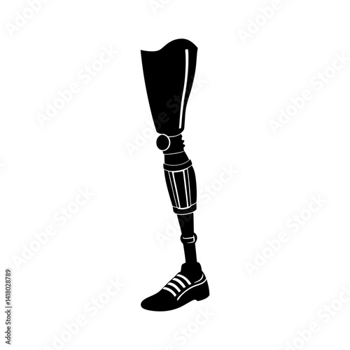 Prosthetic Limb silhouette vector