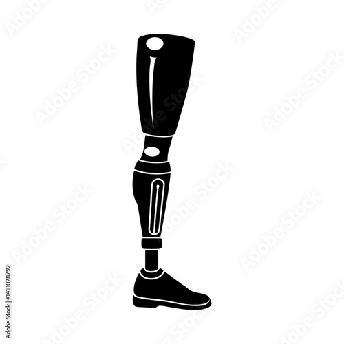 Prosthetic Limb silhouette vector
