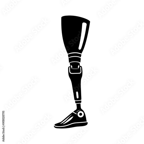 Prosthetic Limb silhouette vector