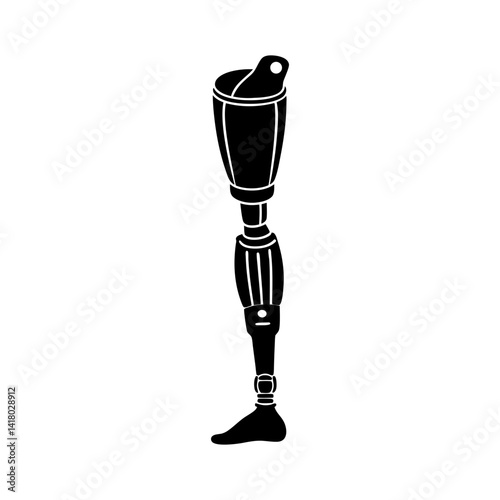 Prosthetic Limb silhouette vector