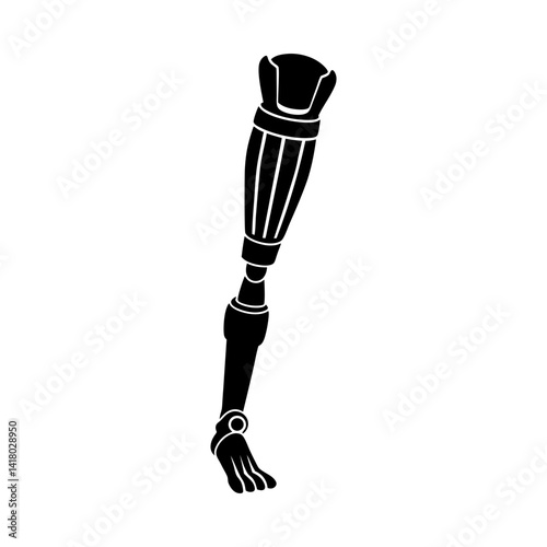 Prosthetic Limb silhouette vector