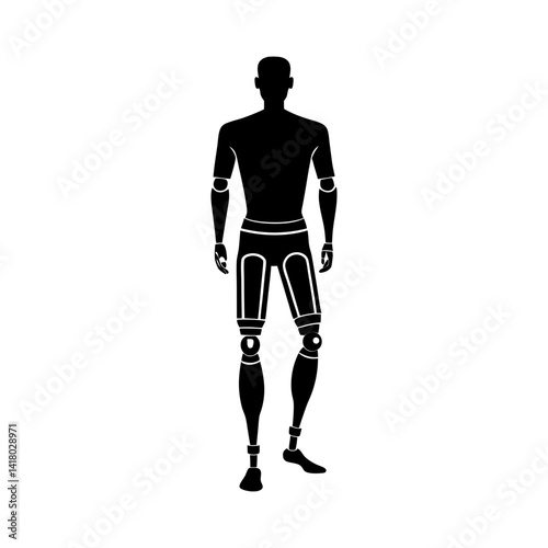 Prosthetic Limb silhouette vector