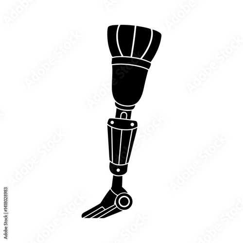 Prosthetic Limb silhouette vector