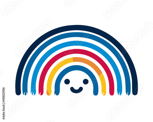 Rainbow smiley icon representing LGBTQIA+ pride  