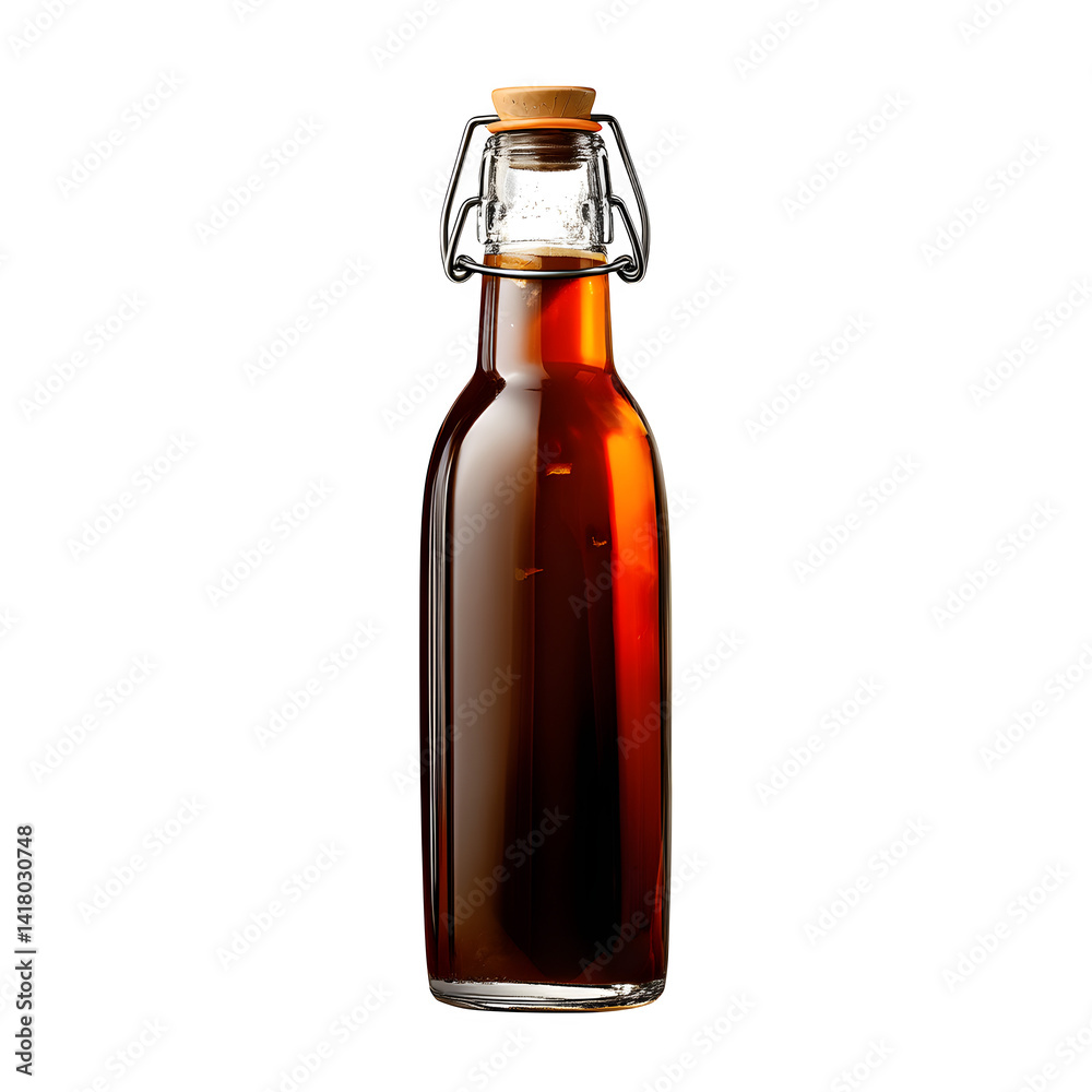 Cold brew coffee in tall bottle isolated on transparent background Cold brew coffee in tall bottle isolated on transparent background