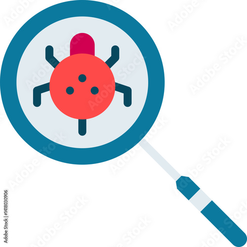 Find Bugs single vector illustration icon