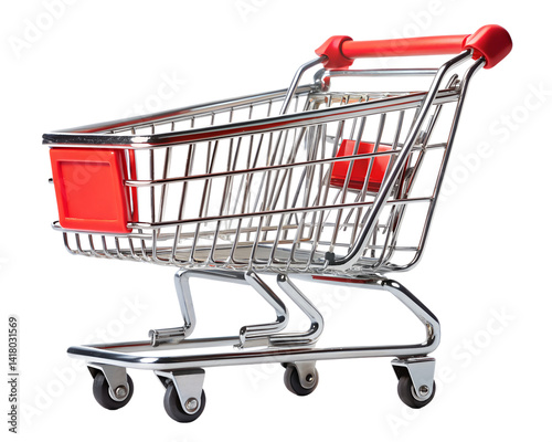 shopping cart isolated on white photo
