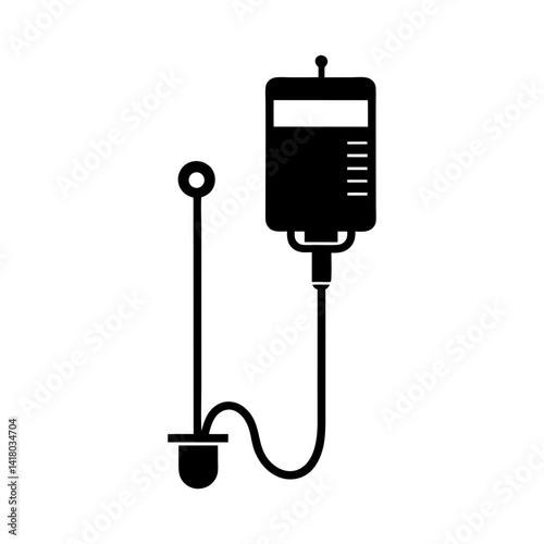 Infusion Pump silhouette vector