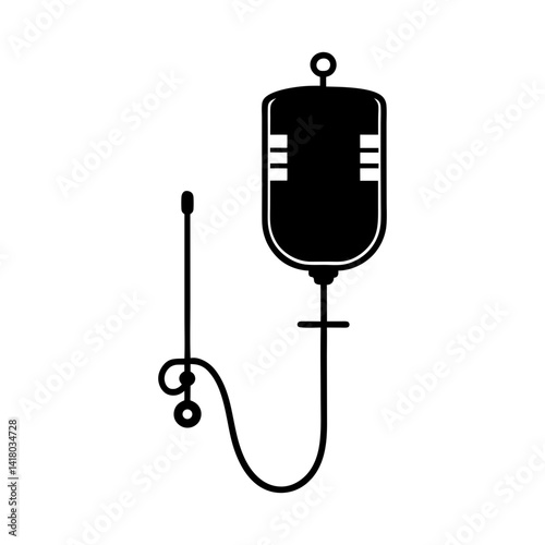 Infusion Pump silhouette vector