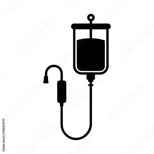 Infusion Pump silhouette vector