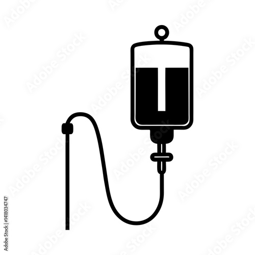 Infusion Pump silhouette vector