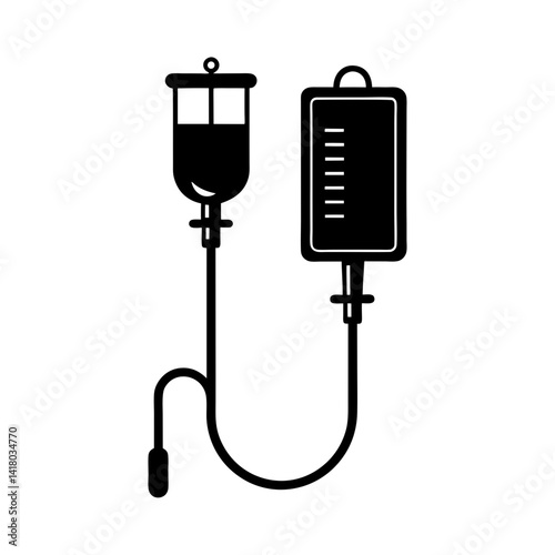 Infusion Pump silhouette vector