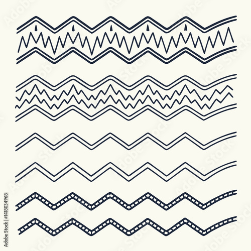 Soft Zigzag Dividers Tight Zigzag Wavy