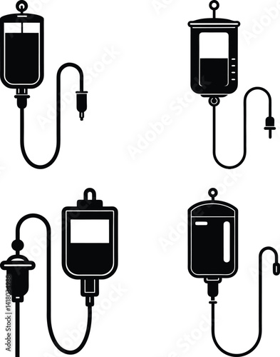 Infusion Pump silhouette vector