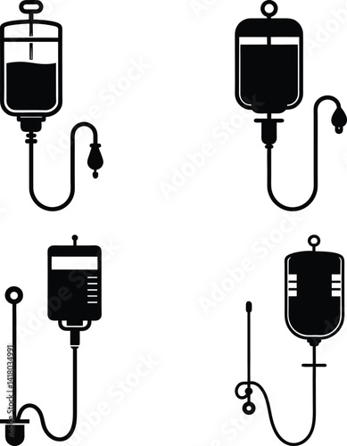 Infusion Pump silhouette vector
