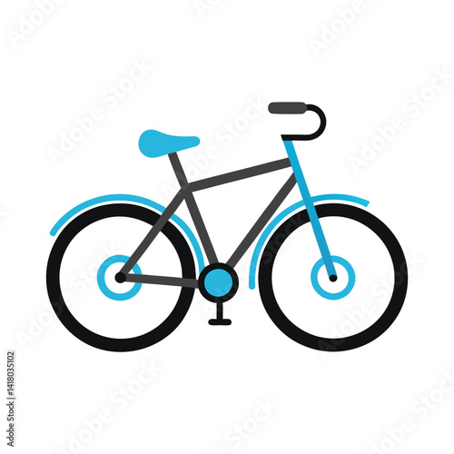 bicycle bike vehicle line icon vector art illustration