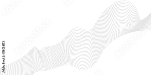 Abstract wave blend stripes lines white background. Vector curve line pattern mesh. Technology lines flow and motion energy blend.	