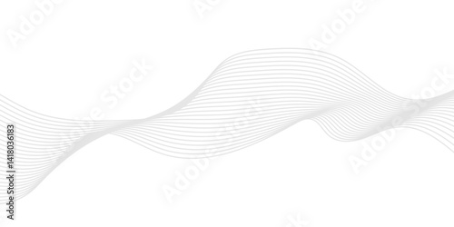 Abstract wave blend stripes lines white background. Vector curve line pattern mesh. Technology lines flow and motion energy blend.	
