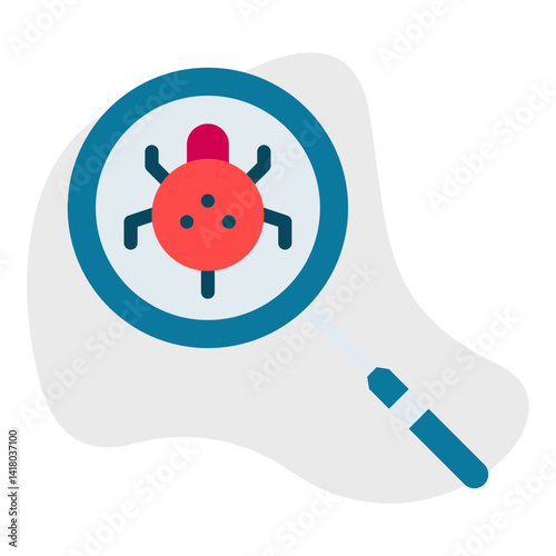 Find Bugs single vector illustration icon