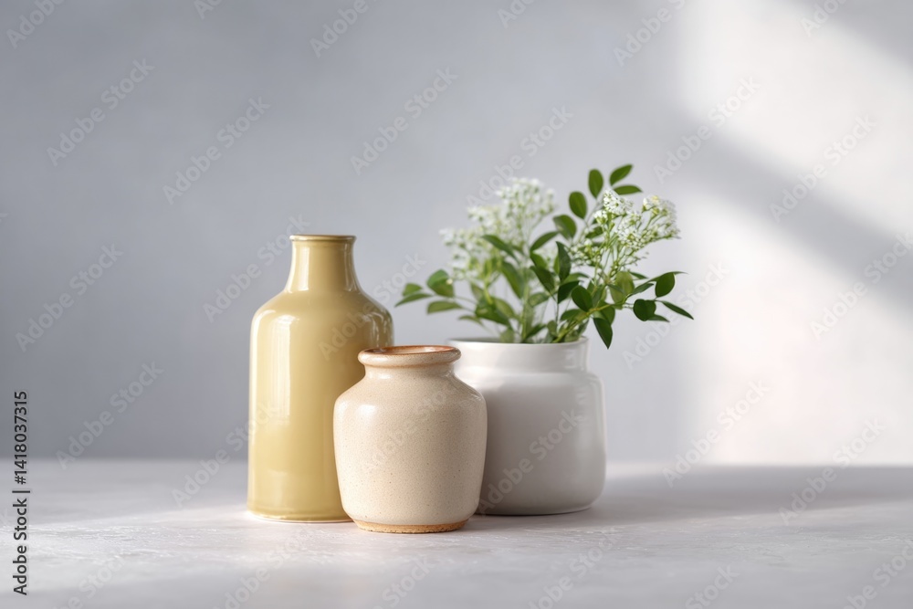minimalist kitchen featuring ceramic dispensers for oil vinegar and sauces no plastic present minimalist kitchen featuring ceramic dispensers for oil vinegar and sauces no plastic present