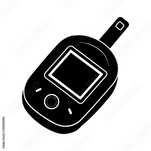 Glucose Meter silhouette vector