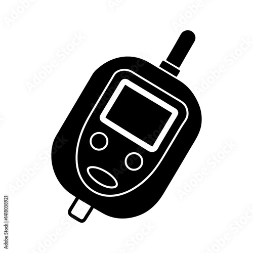 Glucose Meter silhouette vector