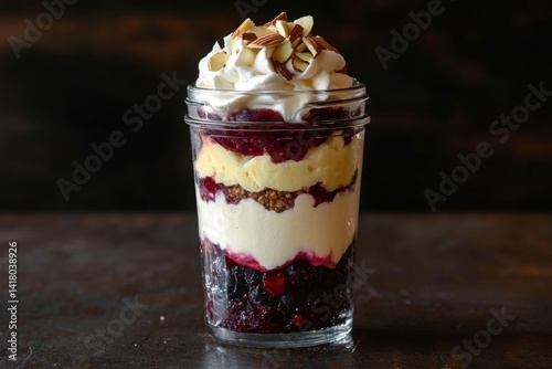 Wallpaper Mural Layered Trifle in Clear Glass Jar Torontodigital.ca