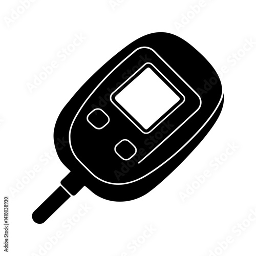 Glucose Meter silhouette vector