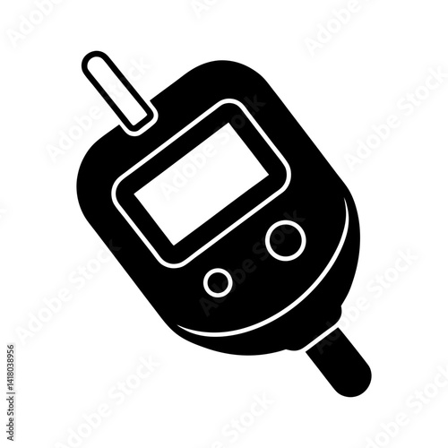 Glucose Meter silhouette vector