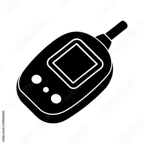 Glucose Meter silhouette vector