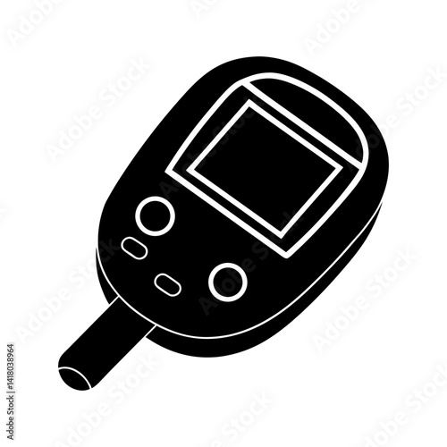 Glucose Meter silhouette vector