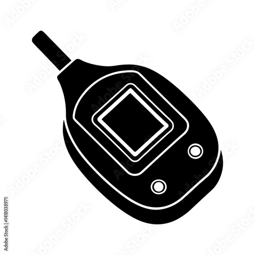 Glucose Meter silhouette vector