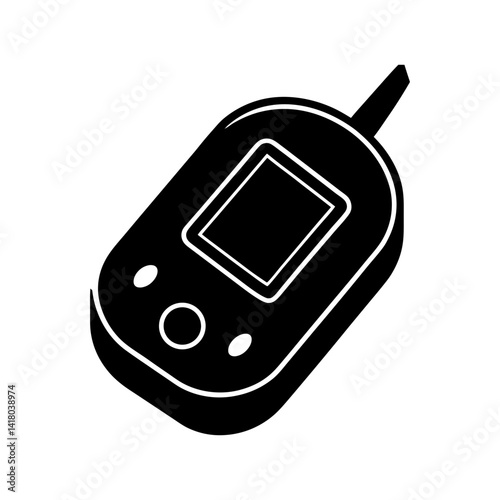 Glucose Meter silhouette vector
