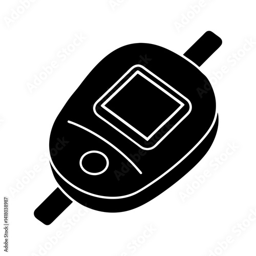 Glucose Meter silhouette vector