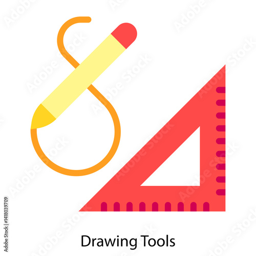 Drawing Tools single vector illustration icon
