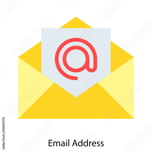 Email Address single vector illustration icon