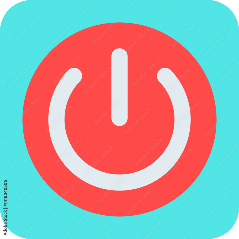 Power Button single vector illustration icon Power Button single vector illustration icon