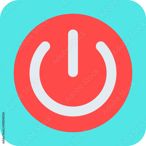 Power Button single vector illustration icon