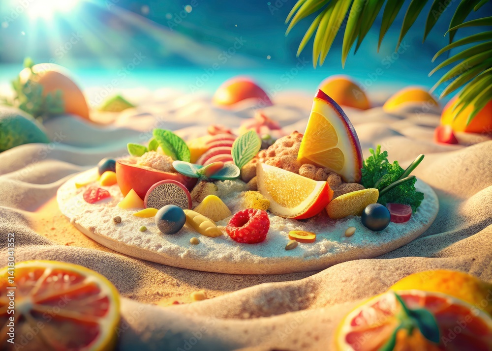 Beach Food Photography: Delicious Prints in the Sand - Summer Vacation Treats