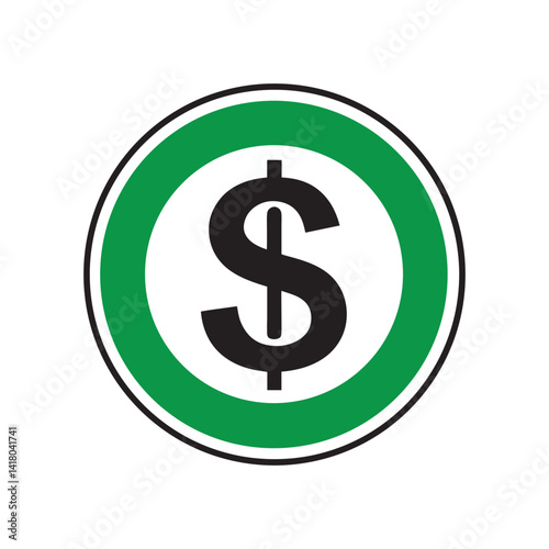 Green Dollar Sign Financial Symbol