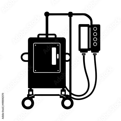 Dialysis Machine silhouette vector