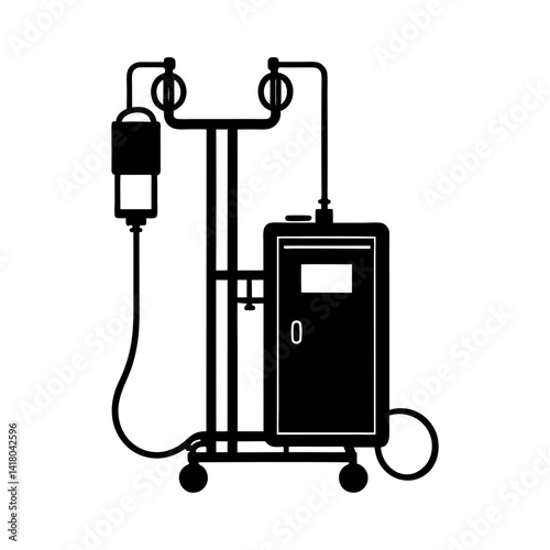 Dialysis Machine silhouette vector