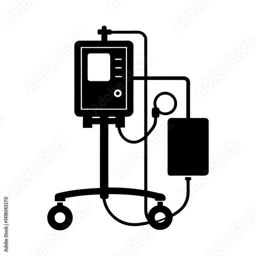 Dialysis Machine silhouette vector